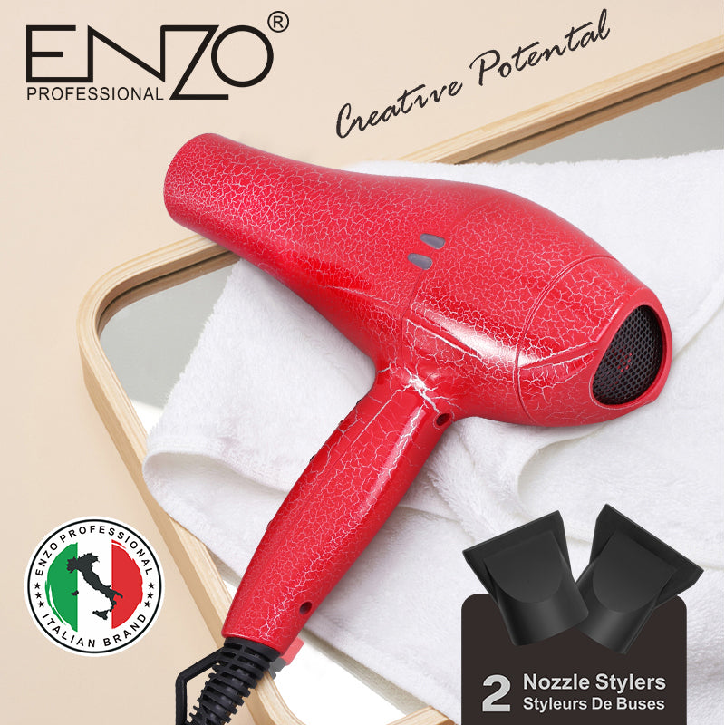 Enzo Professional EN-6118 مجفف الشعر الاحترافي بتقنية الايونات ب لاطلالة انيقة مواكبة للموضة