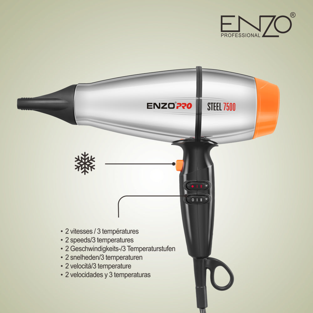 Enzo Professional Hair Dryer EN-6001 | مجفف الشعر الاحترافي بتقنية الايونات بأداء قوي