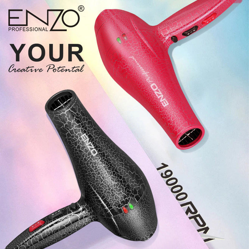 Enzo Professional EN-6118 مجفف الشعر الاحترافي بتقنية الايونات ب لاطلالة انيقة مواكبة للموضة