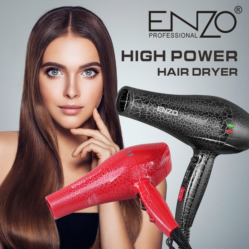 Enzo Professional EN-6118 مجفف الشعر الاحترافي بتقنية الايونات ب لاطلالة انيقة مواكبة للموضة