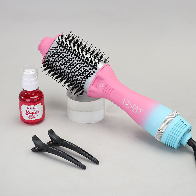 La nouvelle Brosse 1500w Barbie avec technologie ionique et nano TITANIUM en-752