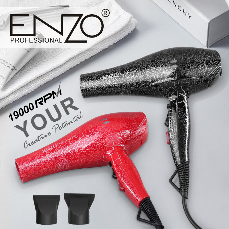 Enzo Professional EN-6118 مجفف الشعر الاحترافي بتقنية الايونات ب لاطلالة انيقة مواكبة للموضة