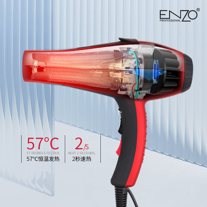 Séchoir professionnel ENZO 7500W EN-6109 | مجفف شعر عصري وفعال بأداء قوي