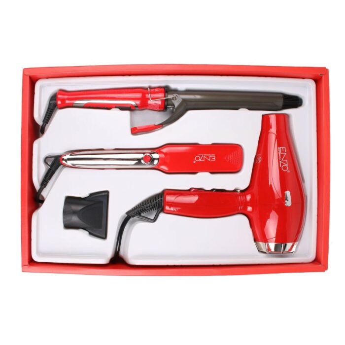 ENZO PROFESSIONAL kit coiffure 3en 1 séchoir+lisseur+boucleur EN-6305