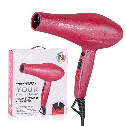 Enzo Professional EN-6118 مجفف الشعر الاحترافي بتقنية الايونات ب لاطلالة انيقة مواكبة للموضة