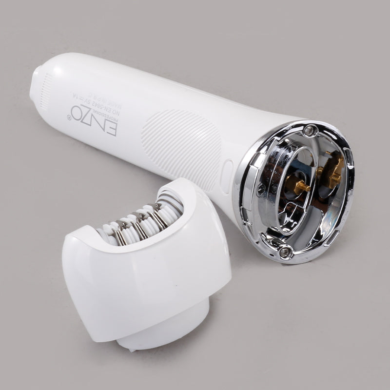 ماكينة إزالة الشعر الرطبة والجافة اللاسلكية ENZO EN-5842 Wet & Dry Sans Fil Pour Les Jambes Et Le Corps, Avec 10 Accessoires