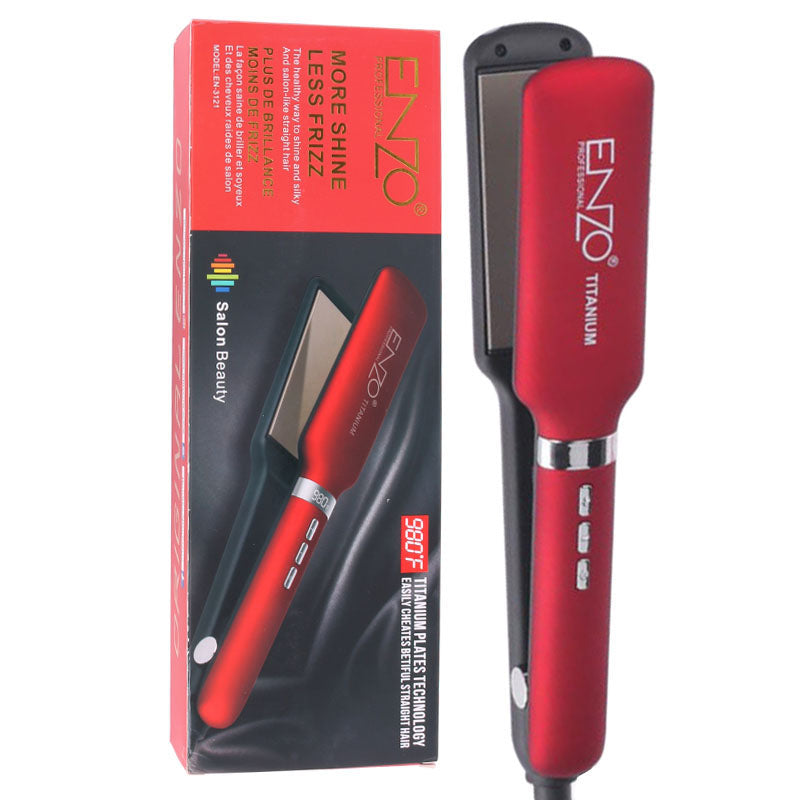 Lisseur Plaque Titanium 980°F Enzo EN-3121 |  مكواة فرد الشعر بصفائح تيتانيوم احترافية