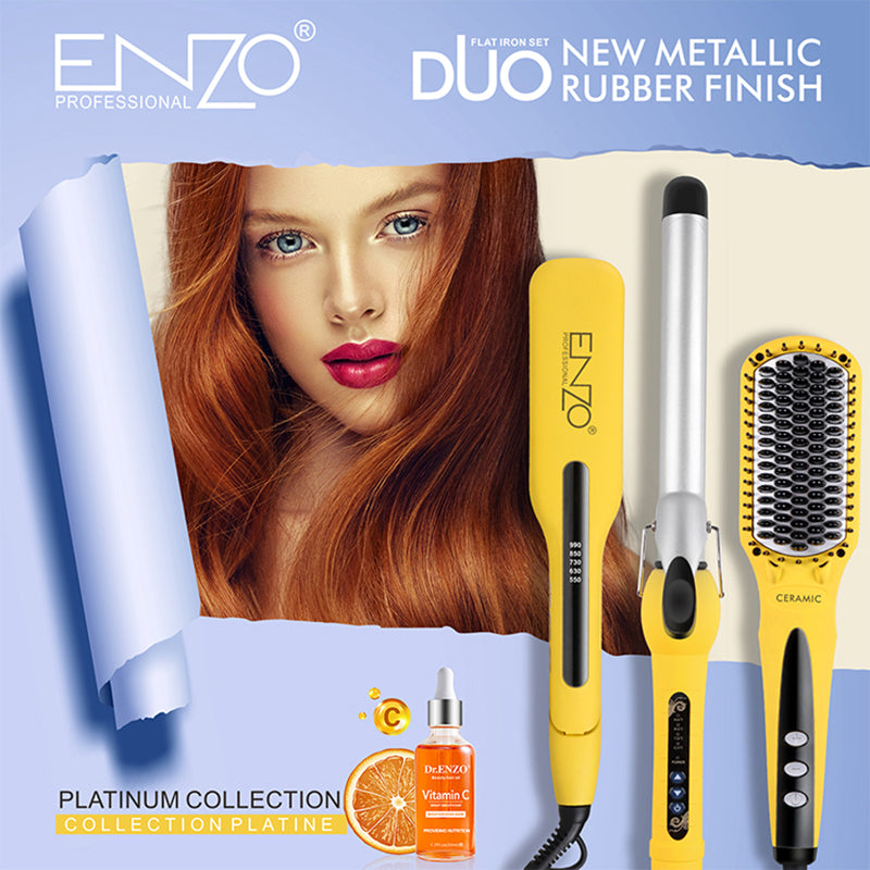 Pack Lisseur & Brosse & Boucleur 990°F 50W ENZO EN-3955W