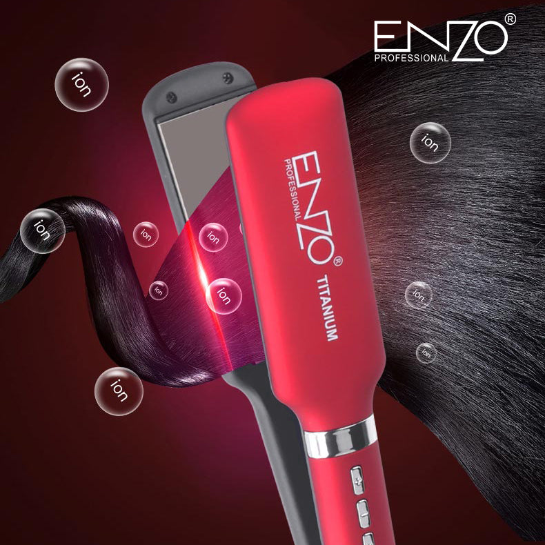 Lisseur Plaque Titanium 980°F Enzo EN-3121 |  مكواة فرد الشعر بصفائح تيتانيوم احترافية
