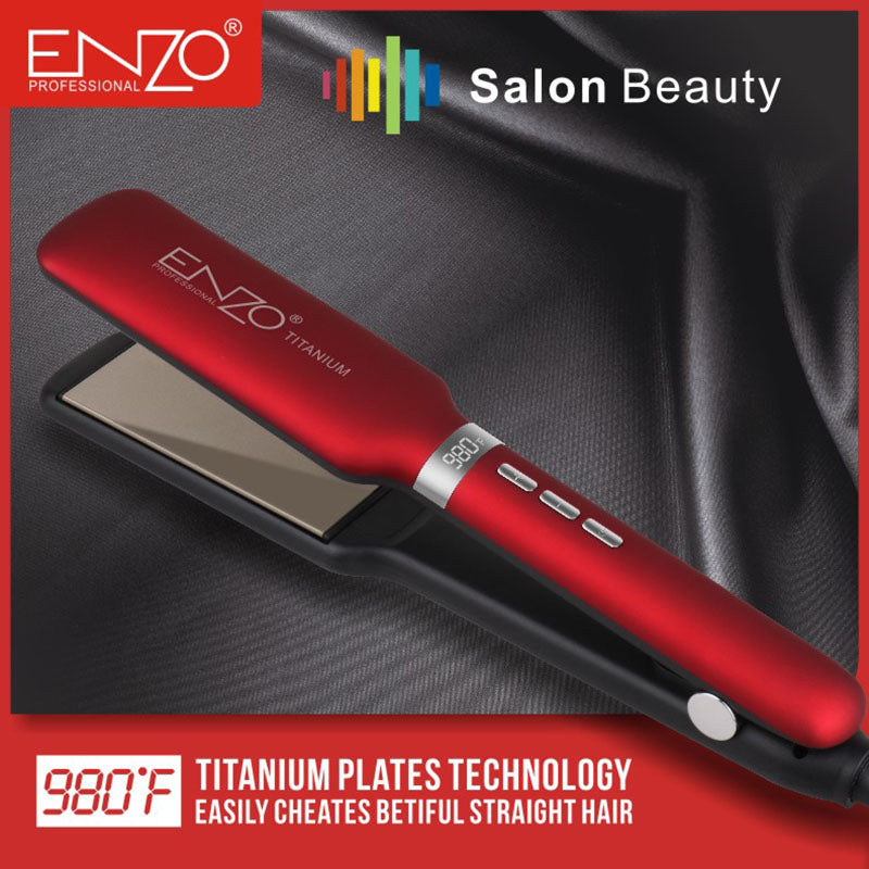 Lisseur Plaque Titanium 980°F Enzo EN-3121 |  مكواة فرد الشعر بصفائح تيتانيوم احترافية