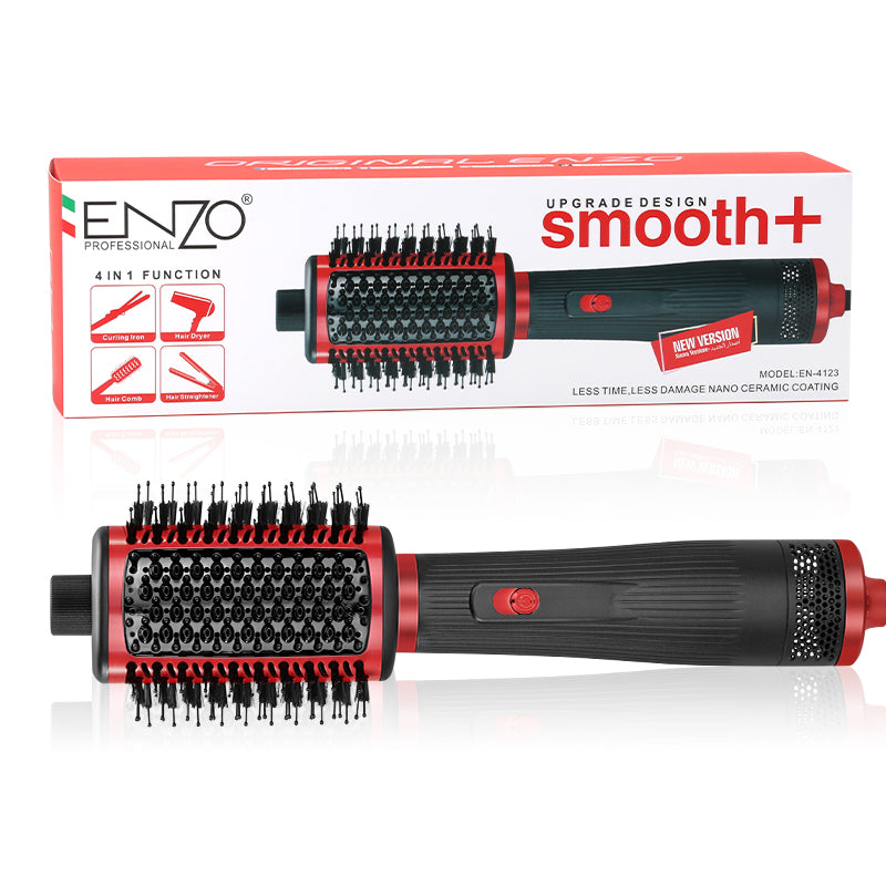 ENZO PROFESSIONAL Smooth Plus 4 en 1 Brosse electrique en nano-ceramique EN-4123